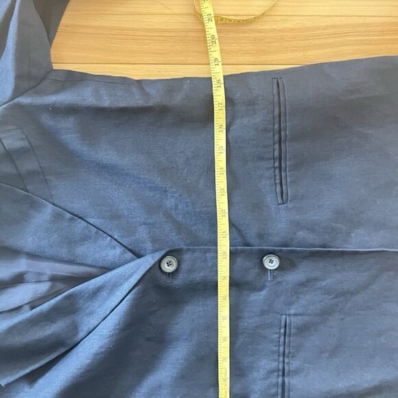 Eddie Bauer 100% Linen Navy Blue Blazer Men's Sz S Preppy Wedding Business - Picture 7 of 10